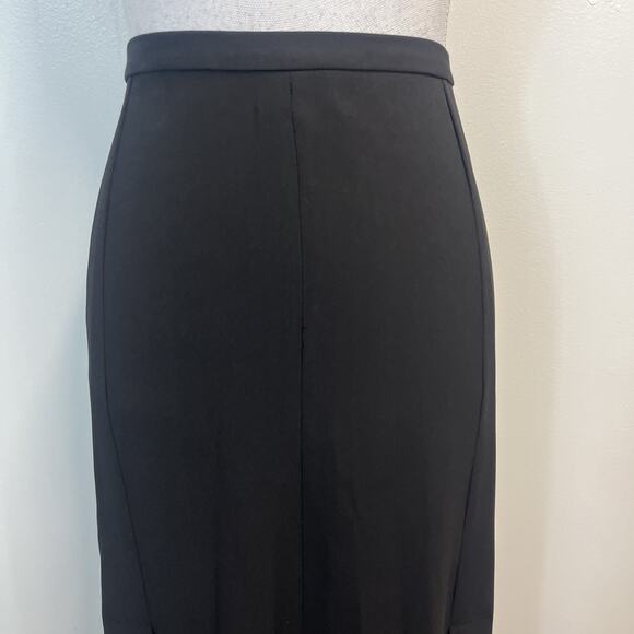 Black Pleated A-Line Maxi Skirt Size 12 Long Modest Formal Evening Wear - Picture 3 of 11